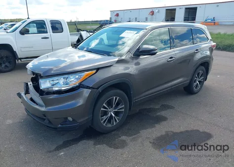 2016 Toyota Highlander Xle V6 из США, поврежденный, VIN 5TDJKRFHXGS242432